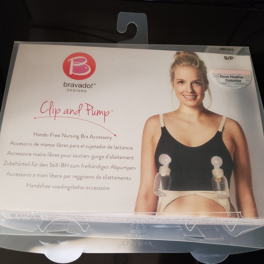Bravado Designs Clip and Hands-Free Pumping Bra -S